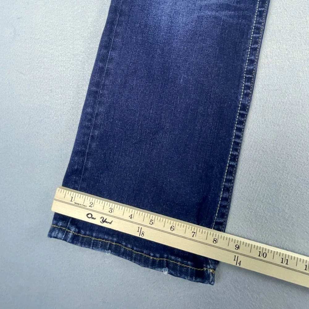 True Religion Jeans Mens 40 Blue Ricky Relaxed Straight Dark Wash Denim Casual